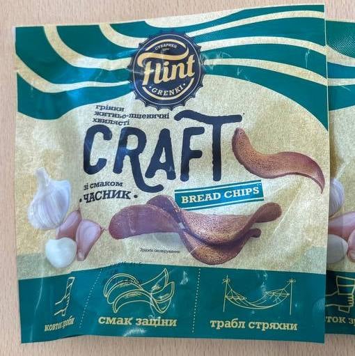Грінки Часник ТМ "Flint Craft Grinki" (До бочкового), 80г