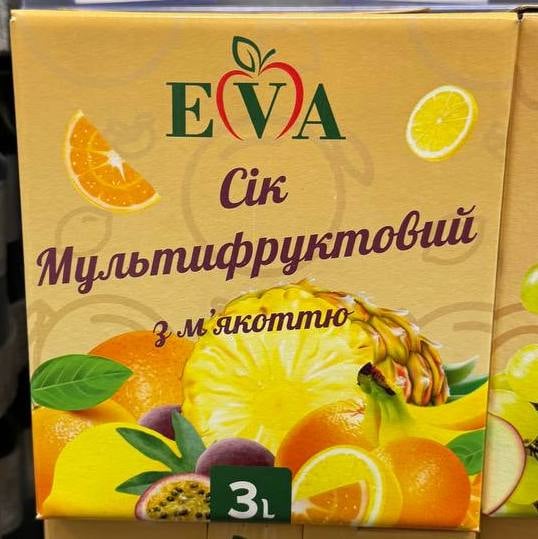Сік мультифрукт EVA, 3л