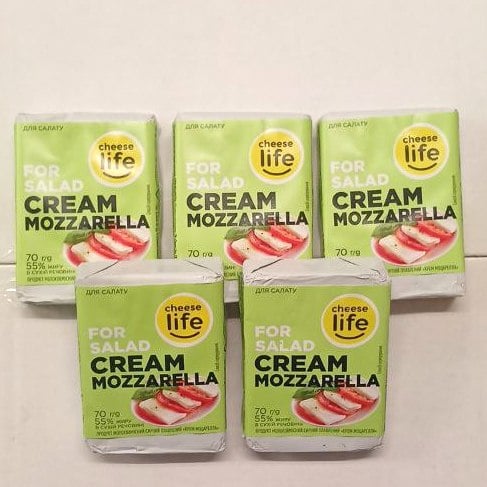 Продукт молоков. Крем-Моцарелла 55%, Cheese Life (Солодке життя.Жит. м'ясоком) 70г