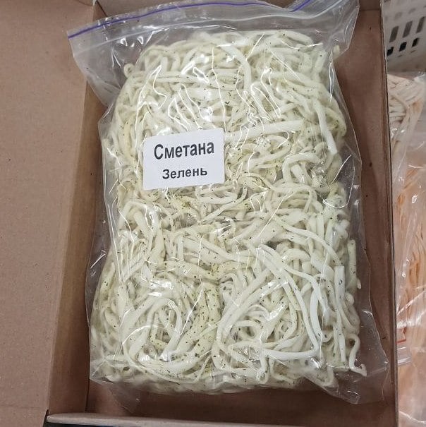 Сир нитка молочна зі смаком Сметана та зелень (ПД), 1кг