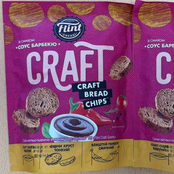 Грінки ТМ "Flint Craft Grinki" Соус барбекю (До бочкового) 80г