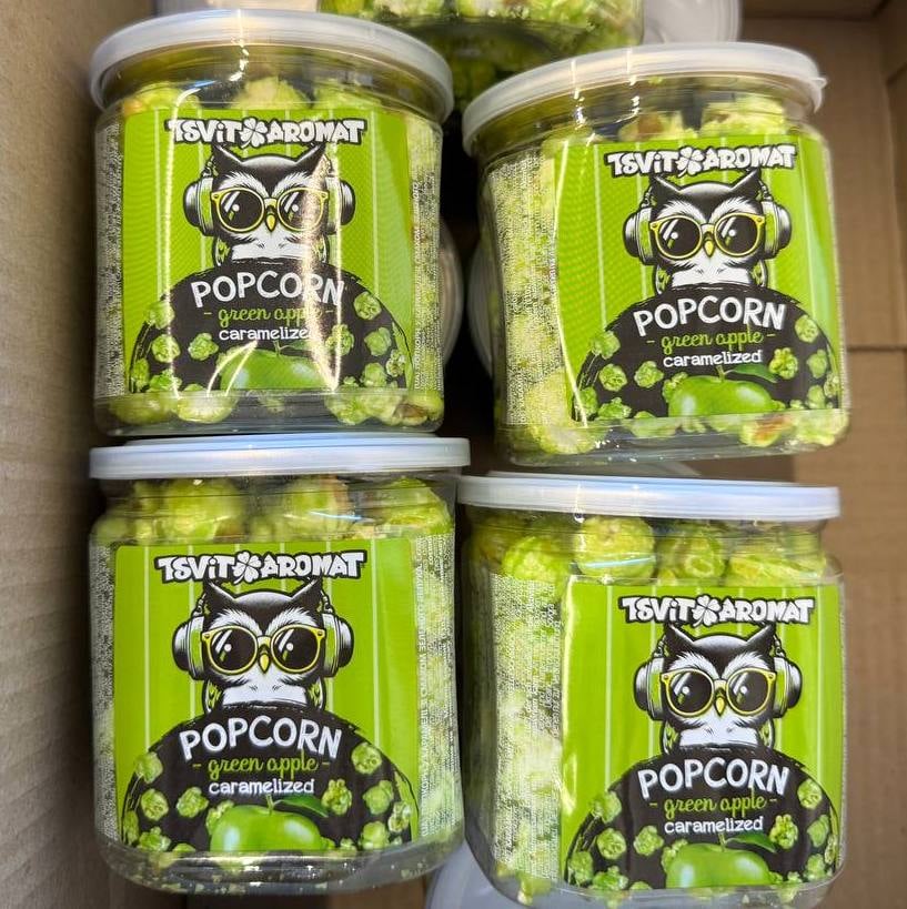 Попкорн тубус "Яблуко" PANDA, (Мега), 70г