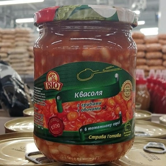 RIO Квасоля з грибами та овочами  (Павловський) 480г