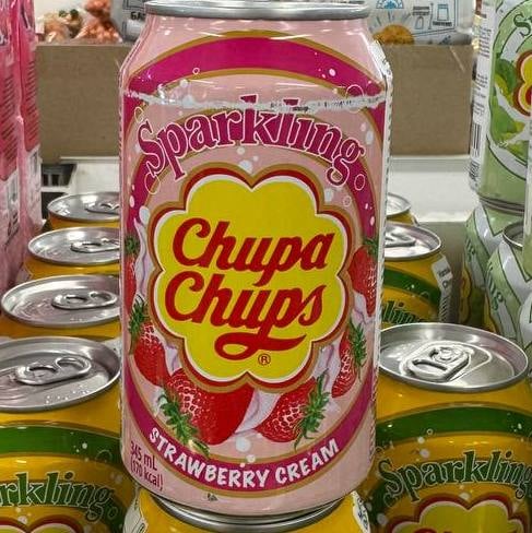 Напій Chupa-Chups полуниця-крем з/б (3434,4444), 345мл