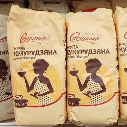Сквирянка ТМ Крупа кукурудзяна дрібна Екстра  (Павловський), 0.8кг