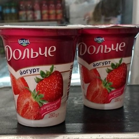 Дольче Йогурт полуниця 3,2% стакан (ЗДМ) 280г