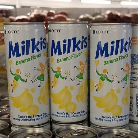 Напій газований Milkis Banana з/б (2) (3434), 0.25мл