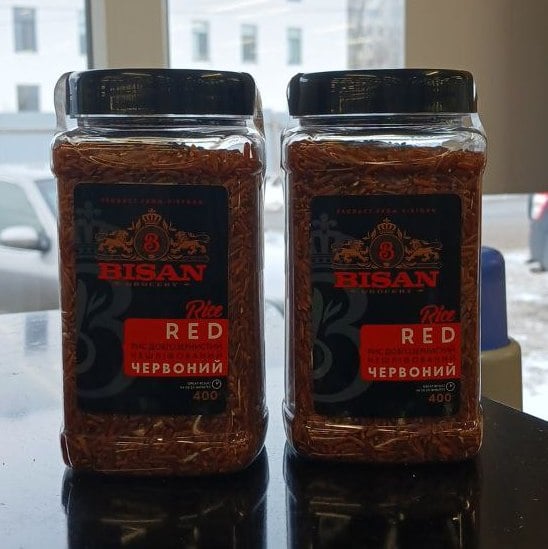 Bisan Рис RED довгозернистий нешліфований червоний (Павловський), пл/б 400г