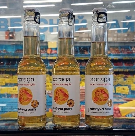 Spraga, Напій Комбуча манго маракуйа скло (ЗДМ), 250мл
