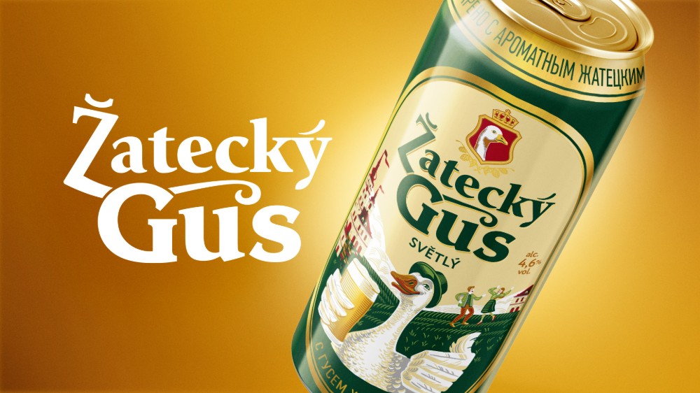 Beer Zatecky Gus 0.5 l - Пиво Жатецкий гусь 0,5 л