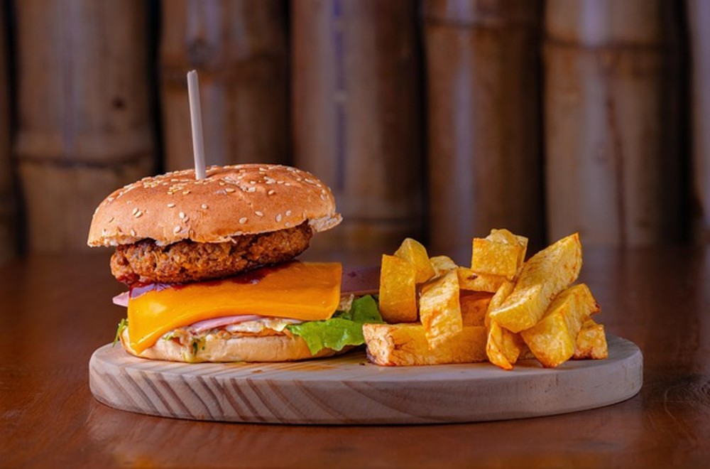 double burger + regular fries