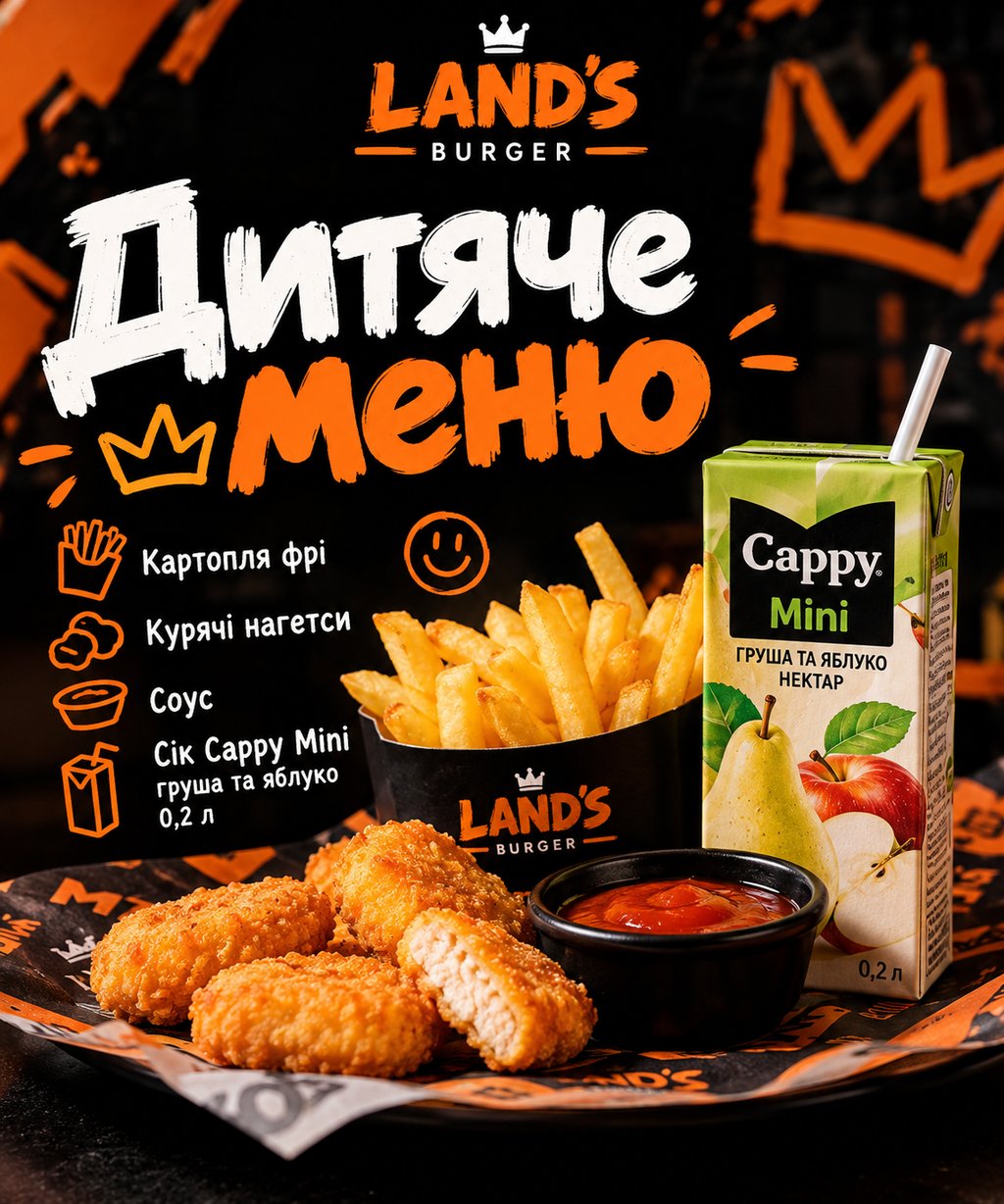 Kids menu