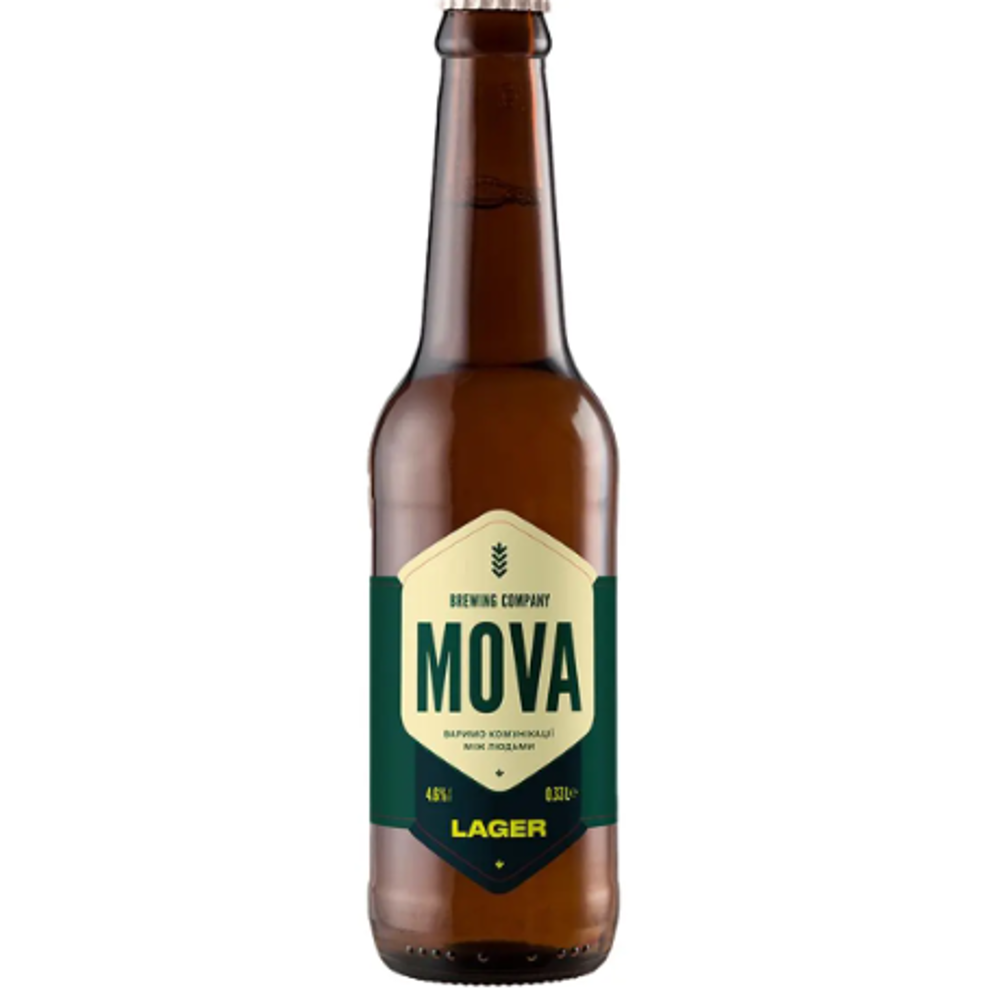 Пиво світле Dnipro City Beer Mova бут 0,33 л