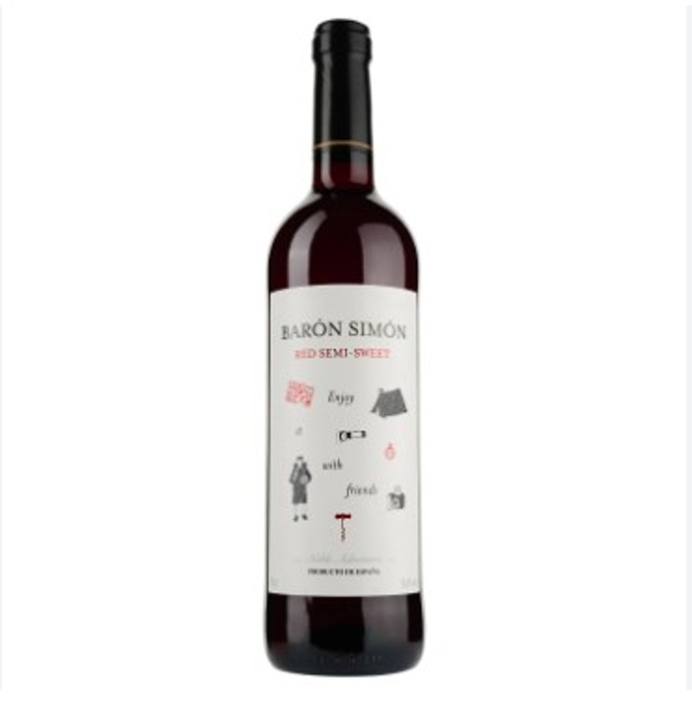 Вино Іспанія черв н/сол Baron Simon Red Semi-Sweet 0,750 л