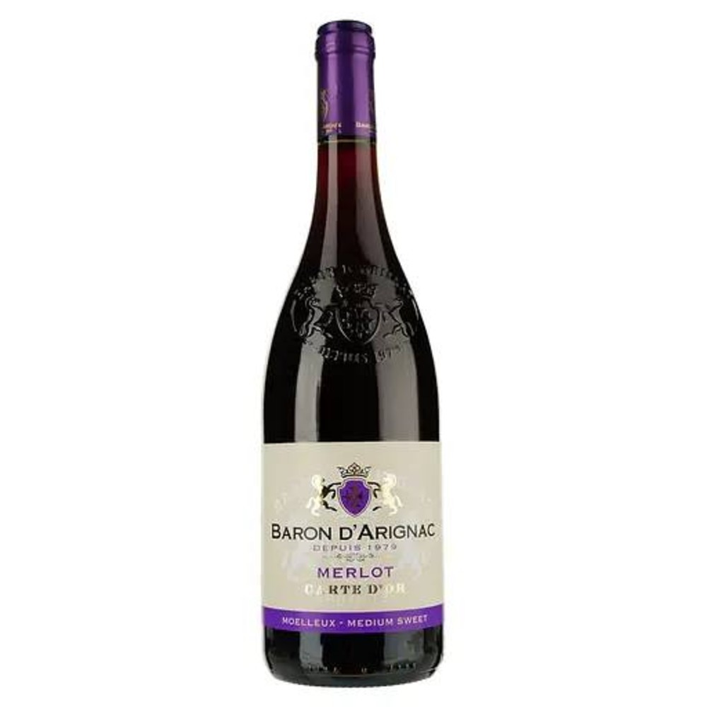 Вино Франція черв н/сол Baron d'Arignac Merlot 0.75 л
