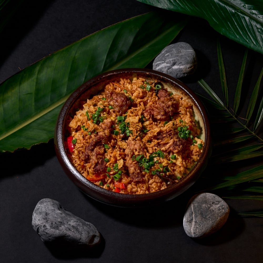 შემწვარი ბრინჯი საქონლით / Beef fried rice