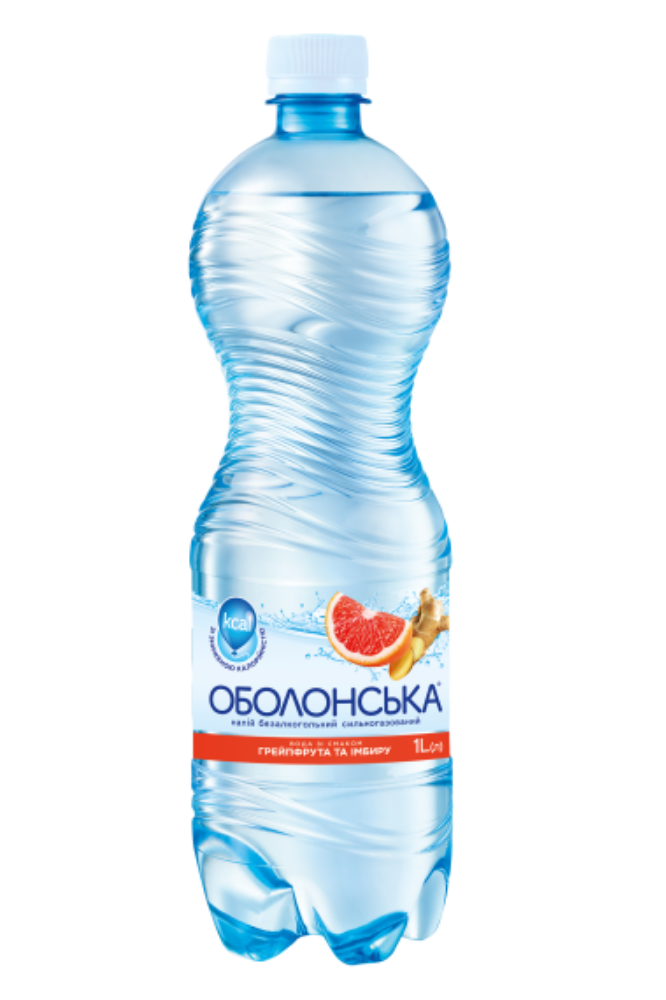 Б/а напій Оболонська вода зі см. грейпфрута та імбиру 1л.ПЕТ Оболонь