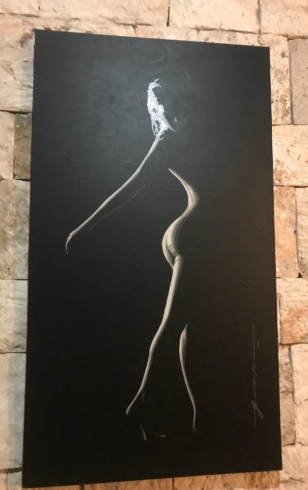 Oleo mujer silueta