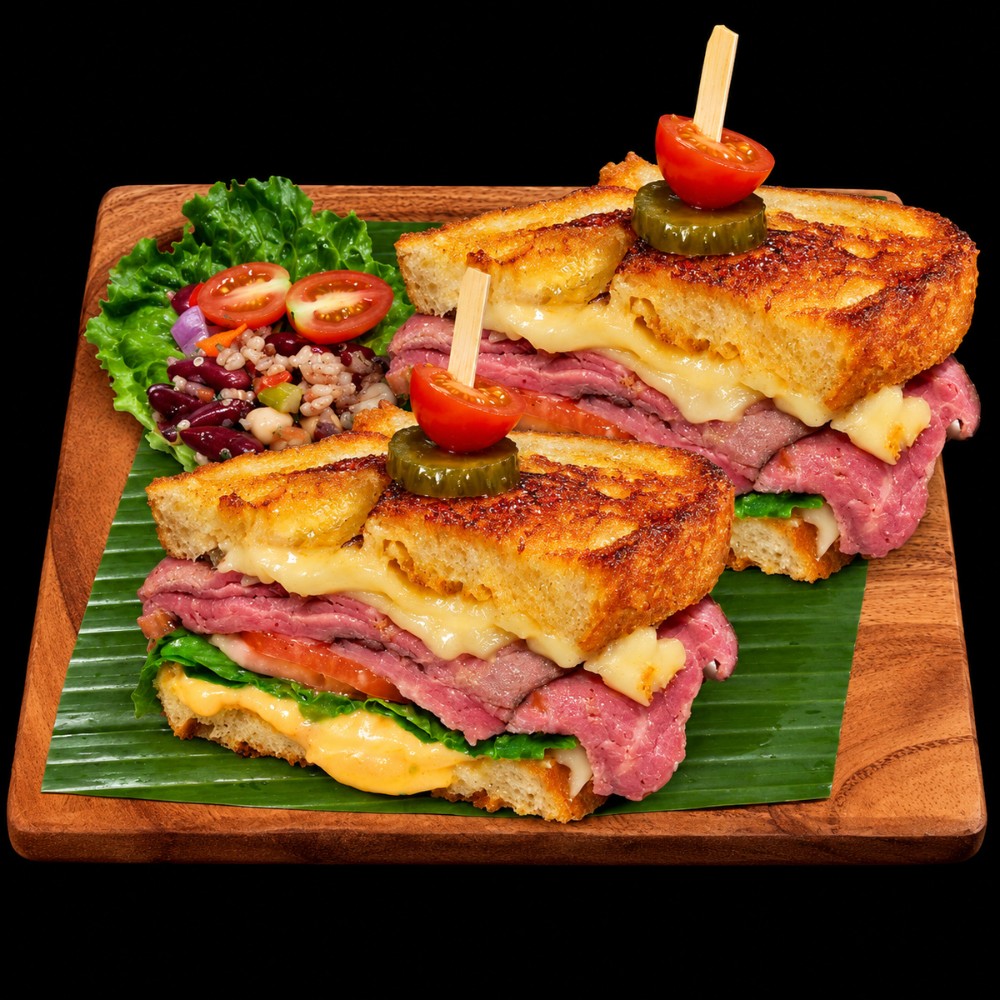 Roast Beef & Swiss on Grilled Sourdough