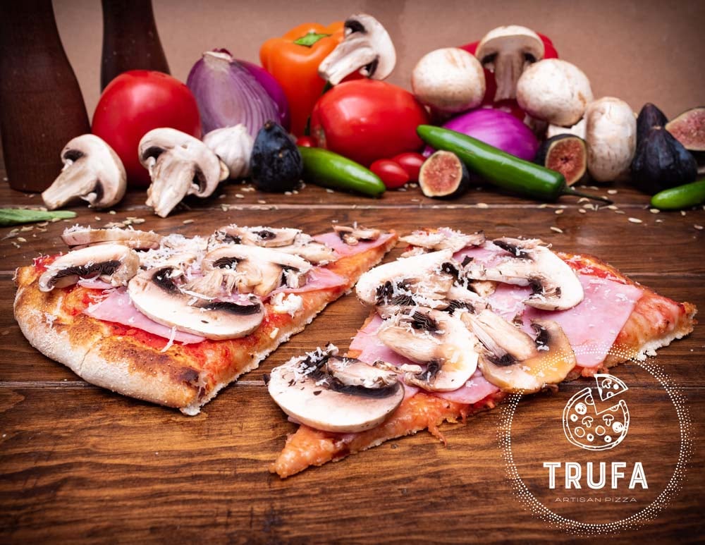 Pizza de Hongo y Jamón 38 cms.