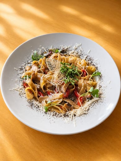 Тальятеле з куркою та овочами, 300г.