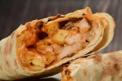 Шаурма з куркою, печерицями гриль, та ананасом