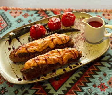 Chef's Kebab (beef, lamb, suluguni) - შეფ-მზარეულის ქაბაბი
