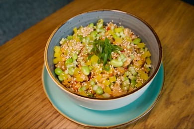 Asian-style rice with chiken