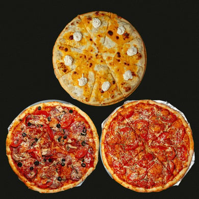 Combo Pizza 1 + 1 = 3 🍕 🍕🍕 (three pizzas, D32 cm, 2kg)*