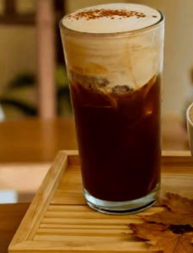 Iced latte pumpkin spice