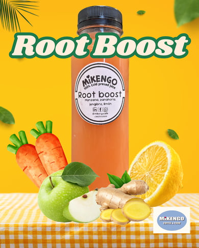 "Root Boost"  Manzana, Zanahoria, limon y jengibre