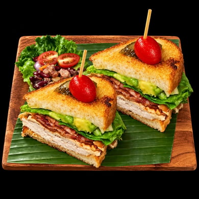 Chicken - Bacon - Avocado & Swiss on Grilled Sourdough